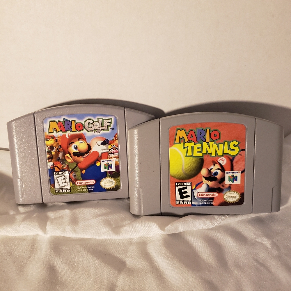 MARIO TENNIS AND MARIO GOLD N64 GAME BUNDLE